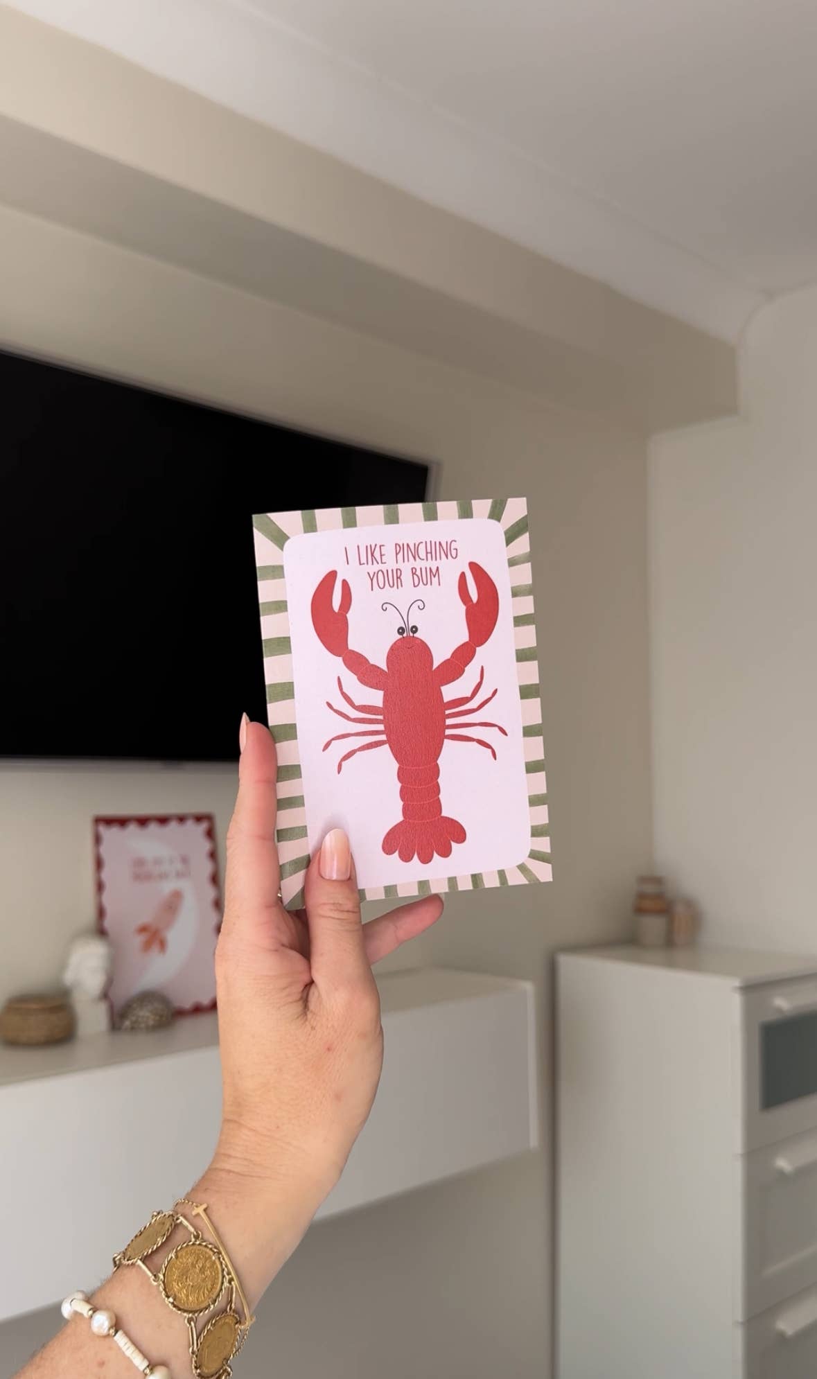 Cheeky Valentine's Day Card | Pinch Your Bum | Lobster Love