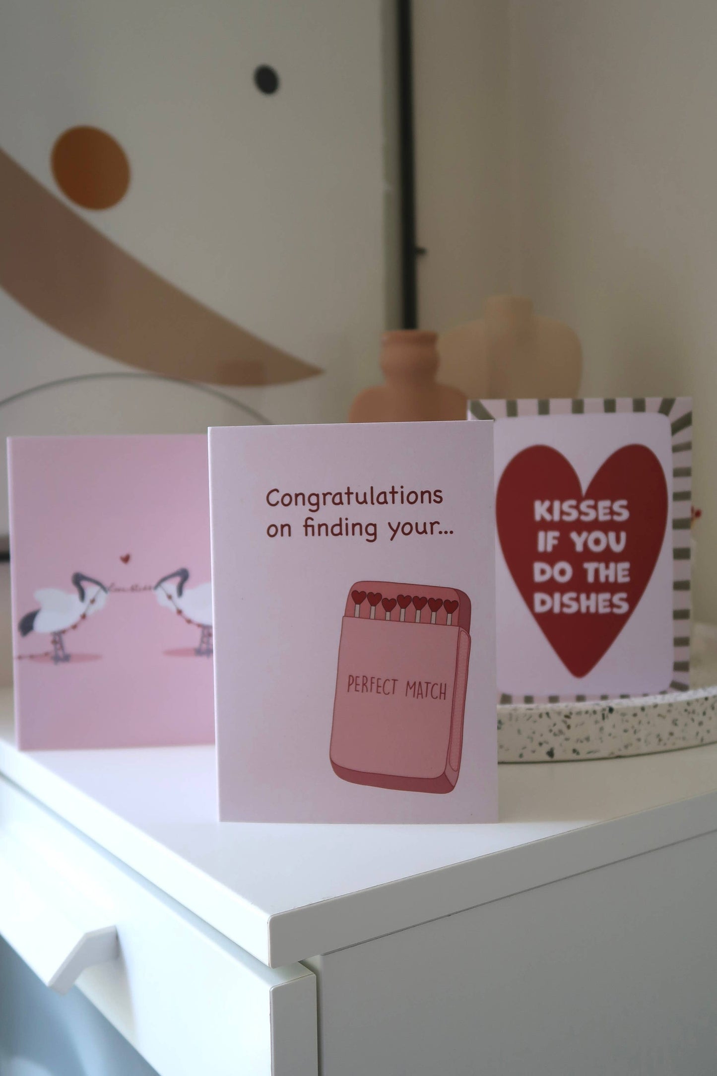 Valentine's Day Card - Kisses Dishes | Anniversary 