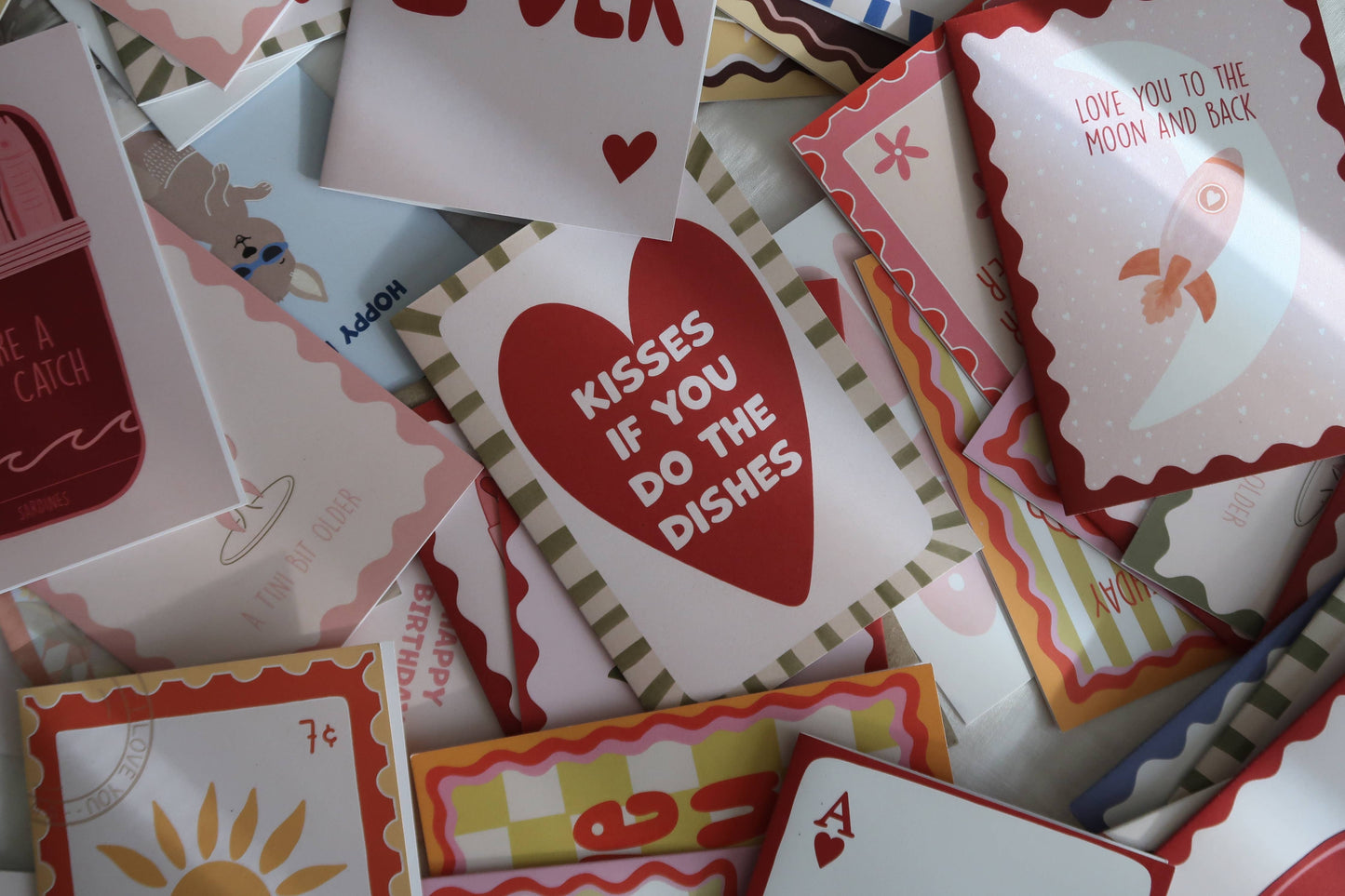 Valentine's Day Card - Kisses Dishes | Anniversary 