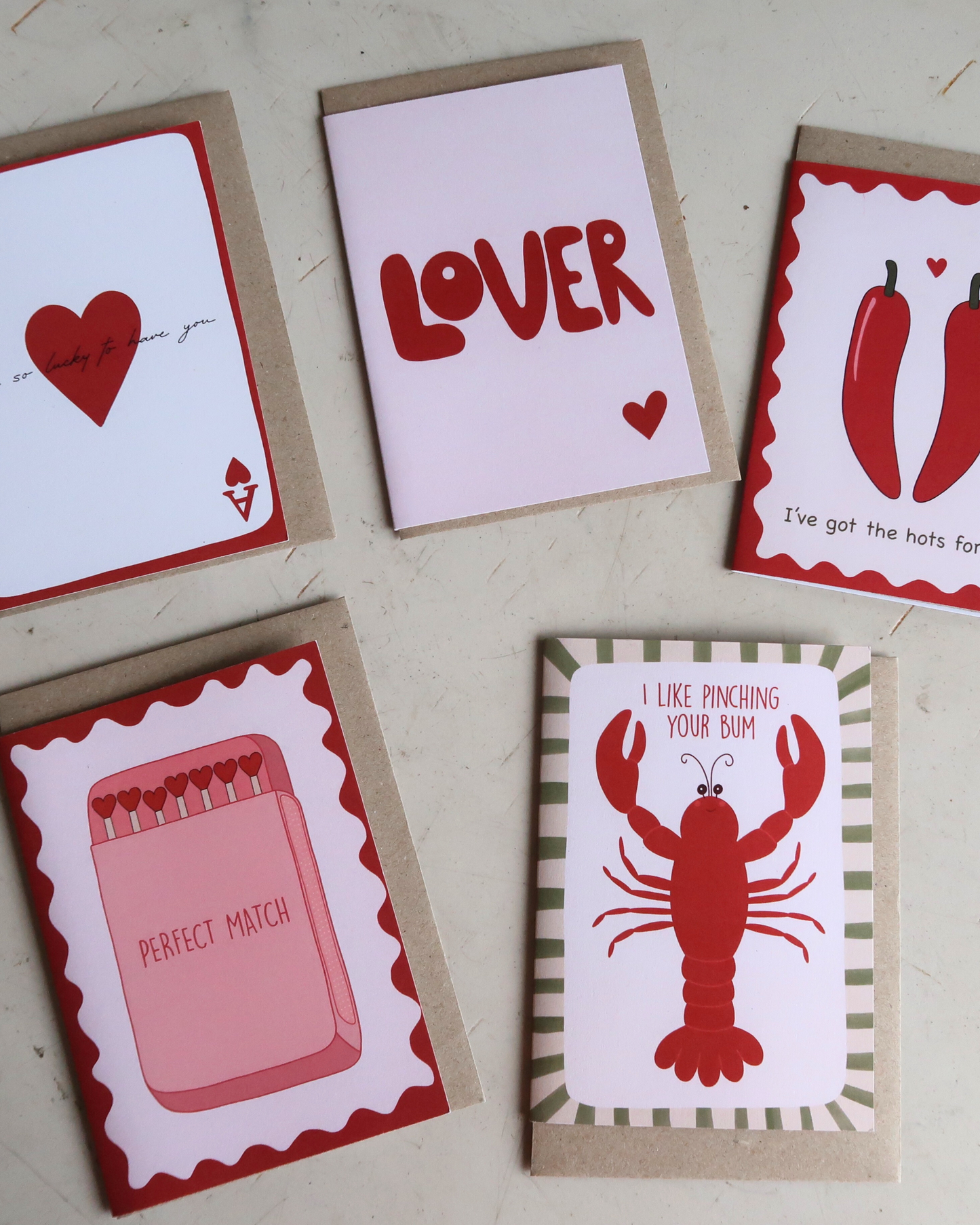 Cheeky Valentine's Day Card | Pinch Your Bum | Lobster Love