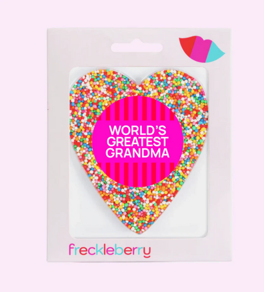 Pink Freckle Heart – Worlds Greatest Grandma– Freckleberry