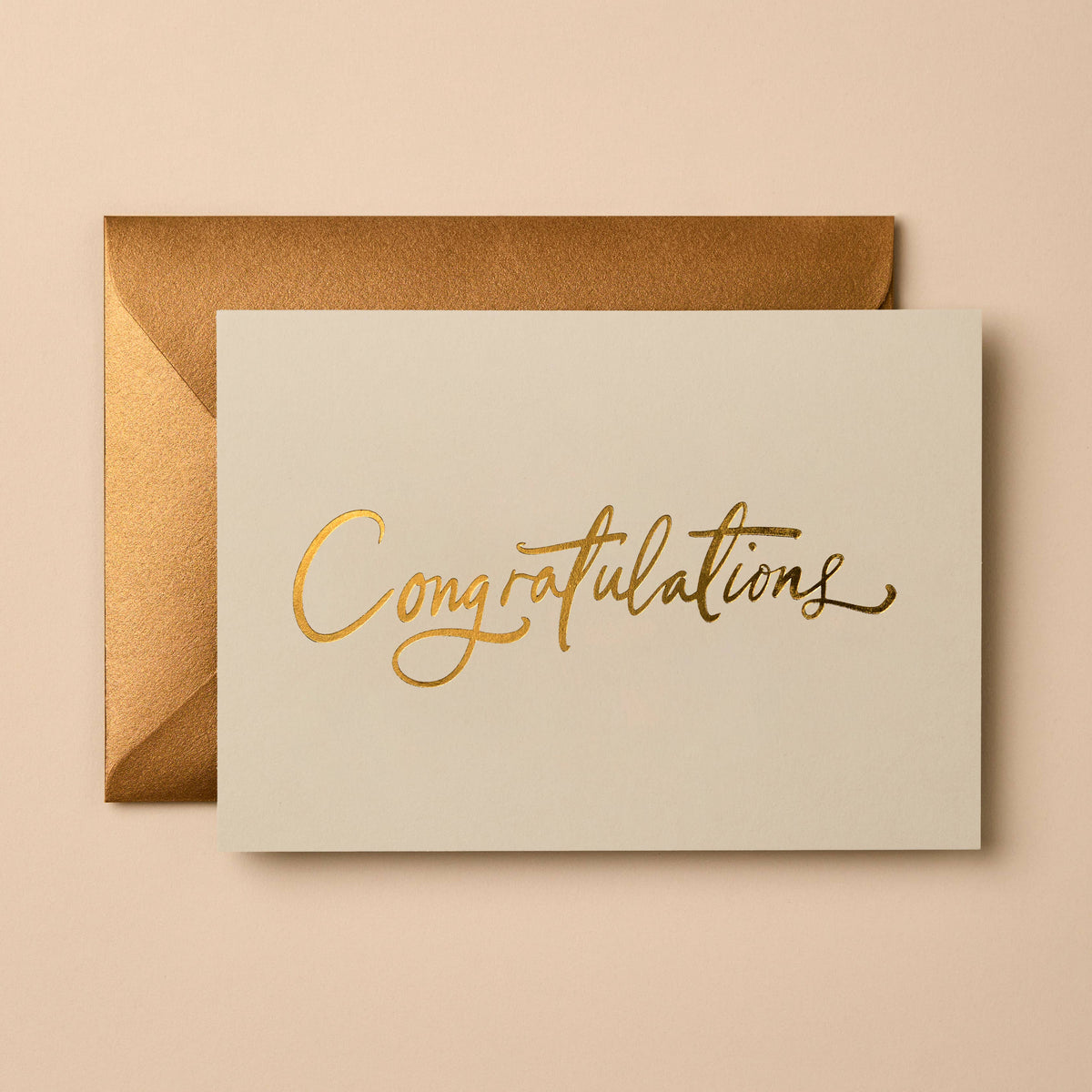 Congratulations - Latte & Gold Foil