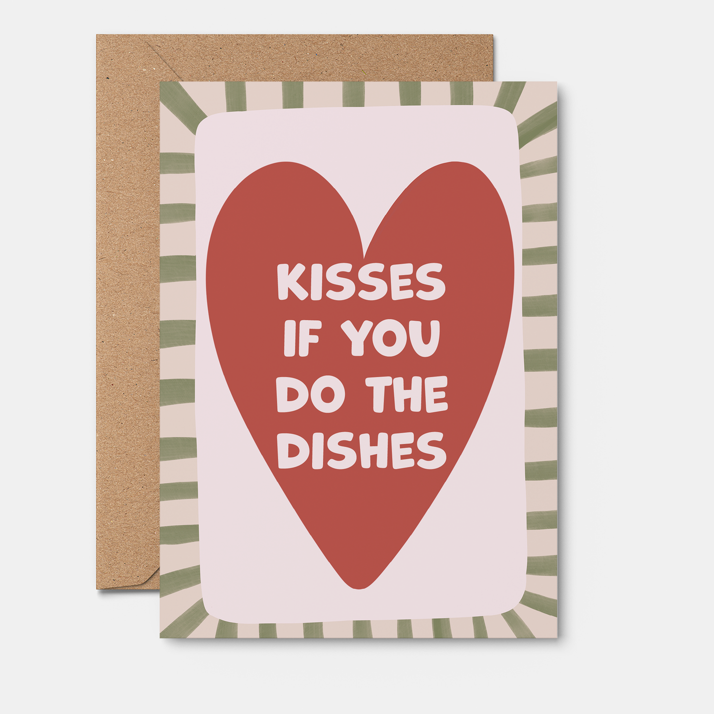 Valentine's Day Card - Kisses Dishes | Anniversary 